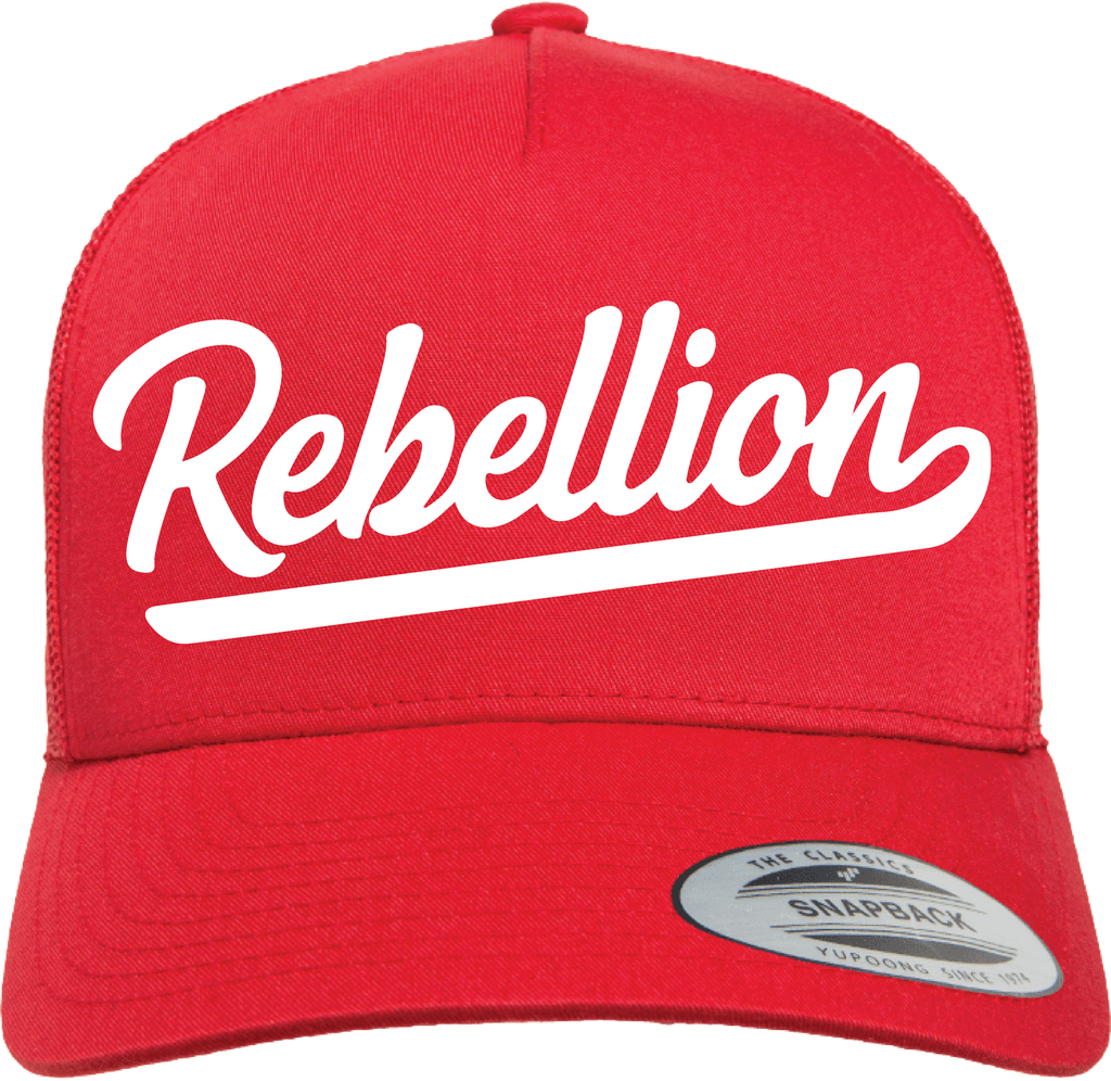 REBELLION SCRIPT TRUCKER HAT